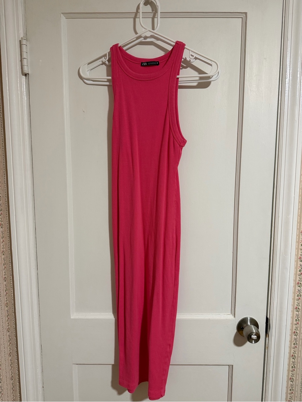 Zara Bright Pink Sleeveless Maxi Dress
